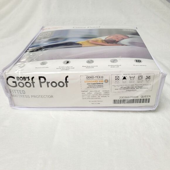 Bob's Furniture Goof Proof Fitted Queen Size Mattress Protector Antimicrobial Ne - Picture 5 of 6